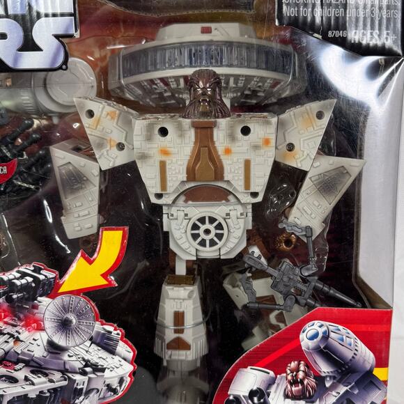 Star Wars Transformers: Millennium Falcon Han Solo & Chewbacca 2006 Damaged! - Picture 4 of 7